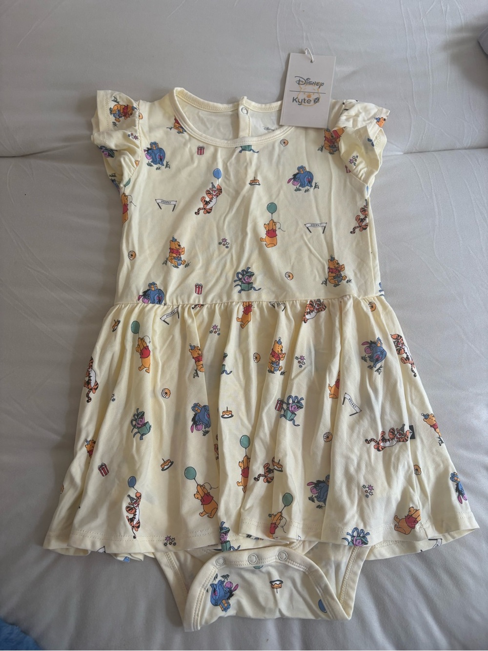 Kyte baby Winnie the Pooh celebration bodysuit dress size 4T NWT